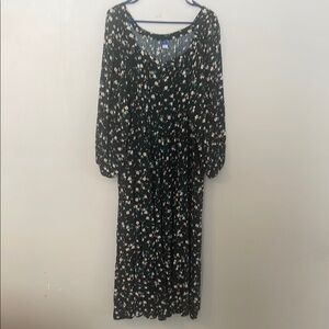 Old Navy Black Floral Maxi Dress